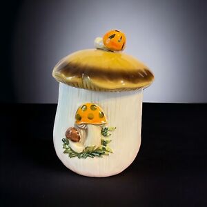 Vintage 1970's Sears Merry Mushroom Canister with Lid