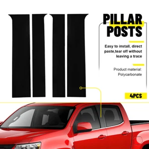 For 2015-2022 Chevrolet Colorado Glossy Black Pillar Post Door Trim Accessories - Picture 1 of 11