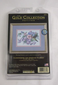 Dimensions Gold Collection Petites 6971 Hummingbird and Morning Glories 7x5 - Picture 1 of 6