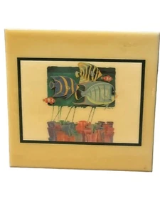 Paul Brent Animal Art Ceramic Tile 8”x8” tropical reef 1 - Picture 1 of 6
