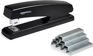 Stapler with 1000 Staples, Office Stapler, 25 Sheet Capacity, Non-slip, Black - Picture 1 of 6