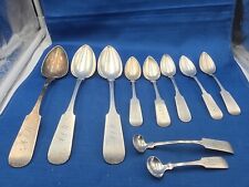 10 Piece lot of Coin Silver Flatware by Geo. A. Hoyt- Albany NY 1829-1844 245 Gr
