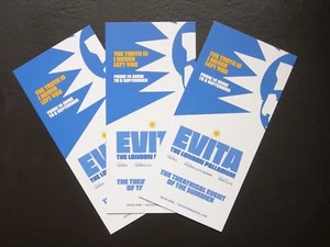 EVITA THE LONDON PALLADIUM THEATRE ORIGINAL FLYERS x 3 - Picture 1 of 2