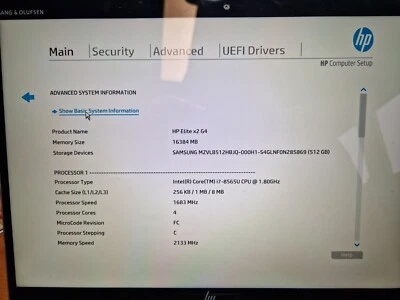 hp tablet elite x2 g4 i7 8th Gen LTE - Bild 1 von 4
