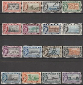 BAHAMAS 1954/63 SG 201/216 USADO - Imagen 1 de 1