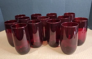 Roly Poly Royal Ruby by Anchor Hocking Iced Tea Tumblers - Picture 1 of 6