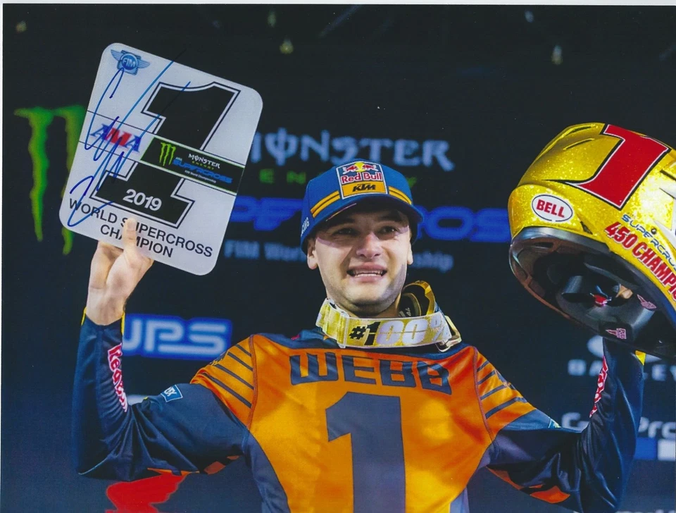 Foto firmada por COOPER WEBB 8,5 x 11 MOTOCROSS SUPERCROSS envío gratuito Foto 1 de 1