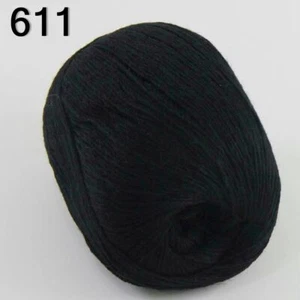 Sale 1ball 50g Super luxurious Pure 100% Cashmere Hand Knitting Yarn Black - Picture 1 of 24
