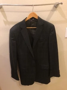 Saint Laurent Black 100% Wool/Silk Blazer Jacket Suit Coat - 40/50 D/7R - Picture 1 of 3