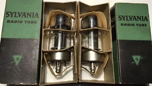 Pair of Sylvania 14C5 Tubes. NOS. Tested  - Picture 1 of 7