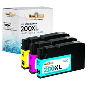 Cartuchos de tinta 3 piezas para Lexmark 200XL CMY para OfficeEdge Pro 4000 5500 - Imagen 1 de 2