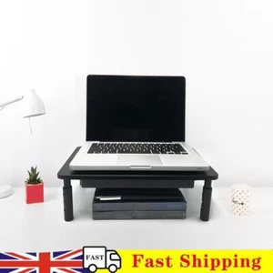 Monitor Riser Desk Organizer with Drawer Monitor Stand Riser 3 Height Adjustable - Afbeelding 1 van 10