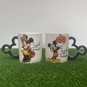 Disney Halloween Mugs Mickey and Minnie Mouse Trick Or Treat Asda Cups - Picture 1 of 7