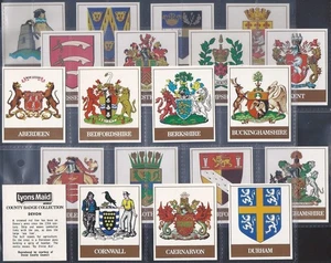 **BULK BUY 100 SETS** LYONS (TEA)- COUNTY BADGE COLLECTION (100x M20 CARDS) EXC - Picture 1 of 1