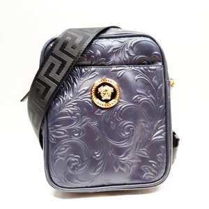 NO TARIFF VERSACE Crossbody bag Black Leather 1066701 - Picture 1 of 20