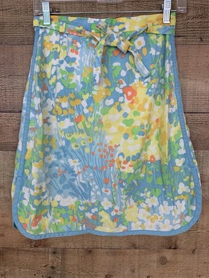 Vintage 1960s 70s Boho MOD Psychedelic Floral Mini Skirt Skort Sz S GoGo Groovy - Image 1 of 4