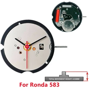3mm Ultra Thin 19.4mm 3-Hand Quartz Watch Movement w/ Stem&Battery for Ronda 583 - Imagen 1 de 12