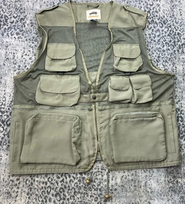 HUMVEE Vest Mens XXL Olive Back Pocket Hunting Photography Fishing Cargo Tan - Image 1 of 4