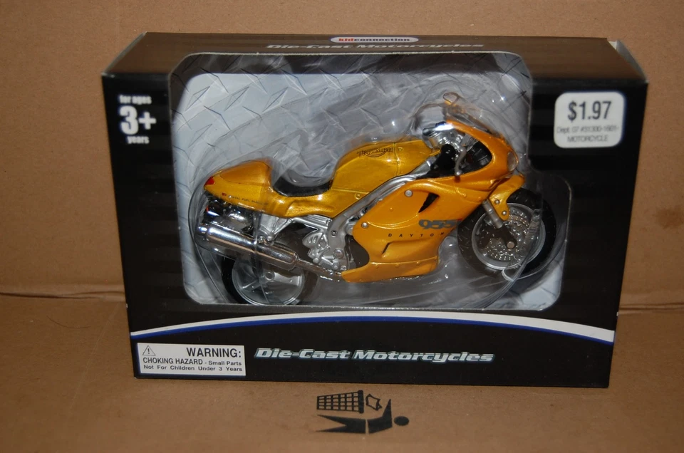 Motocicleta diecast amarilla Kid Connection 1:18 Triumph 955i Daytona Foto 1 de 1