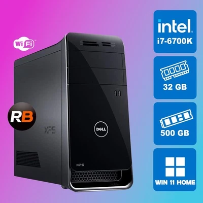 Dell XPS 8900 Quad Core i7 6700K - 4 GHz, 32 GB Ram, 500 GB NVMe, Windows 11 Hom - Image 1 of 2