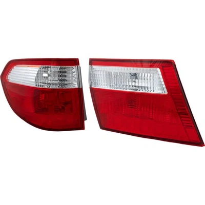 Tail Light Set For 2005-2007 Honda Odyssey Left Inner Outer Clear/Red Halogen - Image 1 of 4