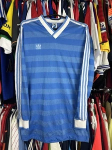 Vintage 80's Adidas West Germany Football Shirt Soccer Long Sleeve Jersey Size L - Picture 1 of 7