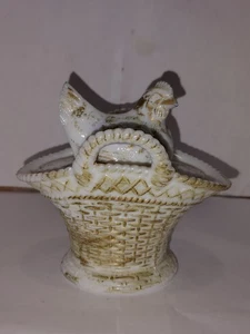 Westmoreland Milchglas Henne auf Korb bedeckt Schale - Bild 1 von 11