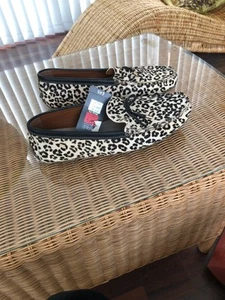 Marks & Spencer Collection Wide Fit Leather Animal Print Loafers UK 7 NWT - Picture 1 of 4