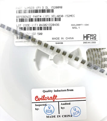 10PCS COILCRAFT XEL4030-152MEC High Temperature Shielded Power Inductors New - Image 1 of 3