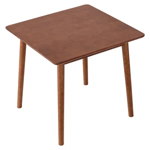Wooden Dining Table for Kitchen Cafe Restaurant Square -80cm Walnut - Picture 1 of 7