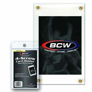 BCW 4-Screw Screwdown Trading Card Holder Non-Recessed For Regular Size Cards