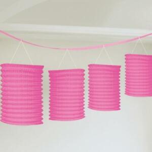 Pink Paper Hanging Lantern Garland