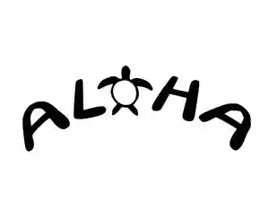 ALOHA Hawaii Meeresschildkröte Vinyl Aufkleber Auto LKW Wandaufkleber GRÖSSE FARBE WÄHLEN - Bild 1 von 2