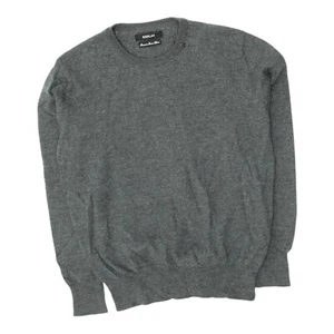 Jersey gris Replay para mujer | Suéter tejido de diseñador vintage informal cuello redondo - Imagen 1 de 4