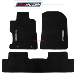 For 2006-2011 Honda Civic Floor Mats Carpets Nylon Front Rear Black w/ Mugen - Picture 1 of 3