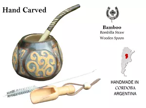 Juego de tazas de té/calabaza natural de yerba mate taza de mate tradicional original 5/6 onzas - Imagen 1 de 4