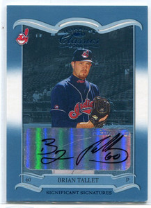2003 Donruss Classics Significant Signatures Baseball Card #71 Brian Tallet/25 