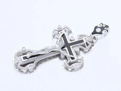 Top Preis Kreuz Anhänger Brillanten Emaille 585 Gold 14 Karat 15,93 Gramm Deta - Bild 1 von 4