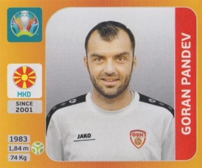 PANINI FUßBALL UEFA EURO 2020 TOURNAMENT 2021 Panini Sticker Euro 2020 Tournament 2021 No. 306 Goran Pandev Image