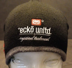 Unisex OSFA Ecko Unltd Reversible Embroidered Beanie Skull Cap Hat - Picture 1 of 5
