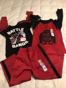 Boys 3 Piece Garanimals Sweatshirt X2 & Jogger Pants Set Sz 4T - Picture 1 of 4