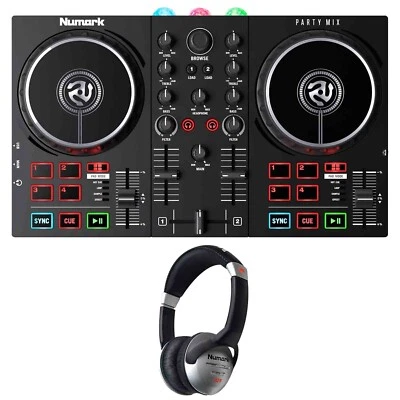 Controlador DJ Numark Party Mix II para Serato LE con espectáculo de luces y auriculares Foto 1 de 4