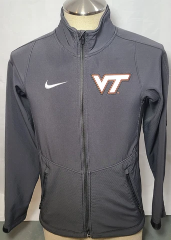 Nike Virginia Tech Hokies Full Zip Jacket Men's Gray ~ Men's Size XS ~ Used Cover