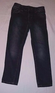 MOSSIMO SKINNY Girls Denim Blue JEANS Elastic Waistband Sz 6 Snap Button Jewels - Picture 1 of 10