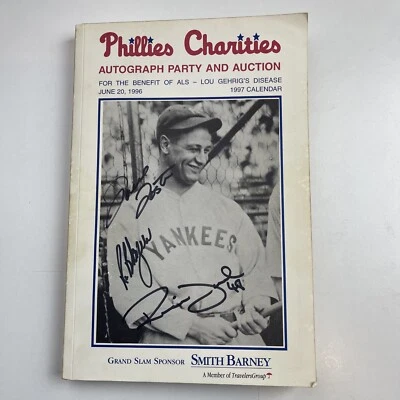 Philadelphia Phillies Autographed Charity Auction Book Lou Gehrig's 1996 - Image 1 of 4