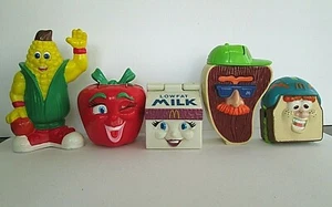 McDonald's 1993 Food Fundamentals Series, conjunto completo de 5 con juguete U3 - Imagen 1 de 2