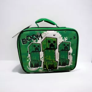 Bolso de Mano Minecraft Gamer Creeper Verde, Suave Aislado Almuerzo para Niños-NUEVO CON ETIQUETAS - Imagen 1 de 6