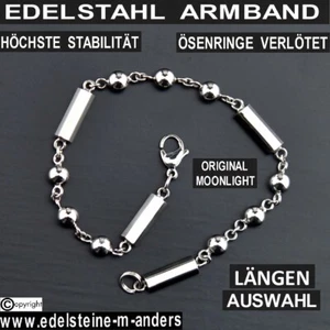 Herrenarmband Gliederarmband Edelstahl Männer Armband Armkette Walzenarmband - Bild 1 von 8