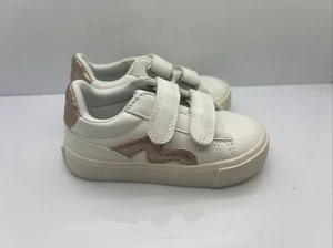 Blowfish Malibu Shoes Toddler Girls 6 Sneaker Vice Wave White Hook &Loop Closure - Picture 1 of 7