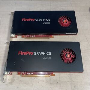 Lot of 2 AMD FirePro V5900 2GB Dual DisplayPort/ DVI PCI-e Graphics Card